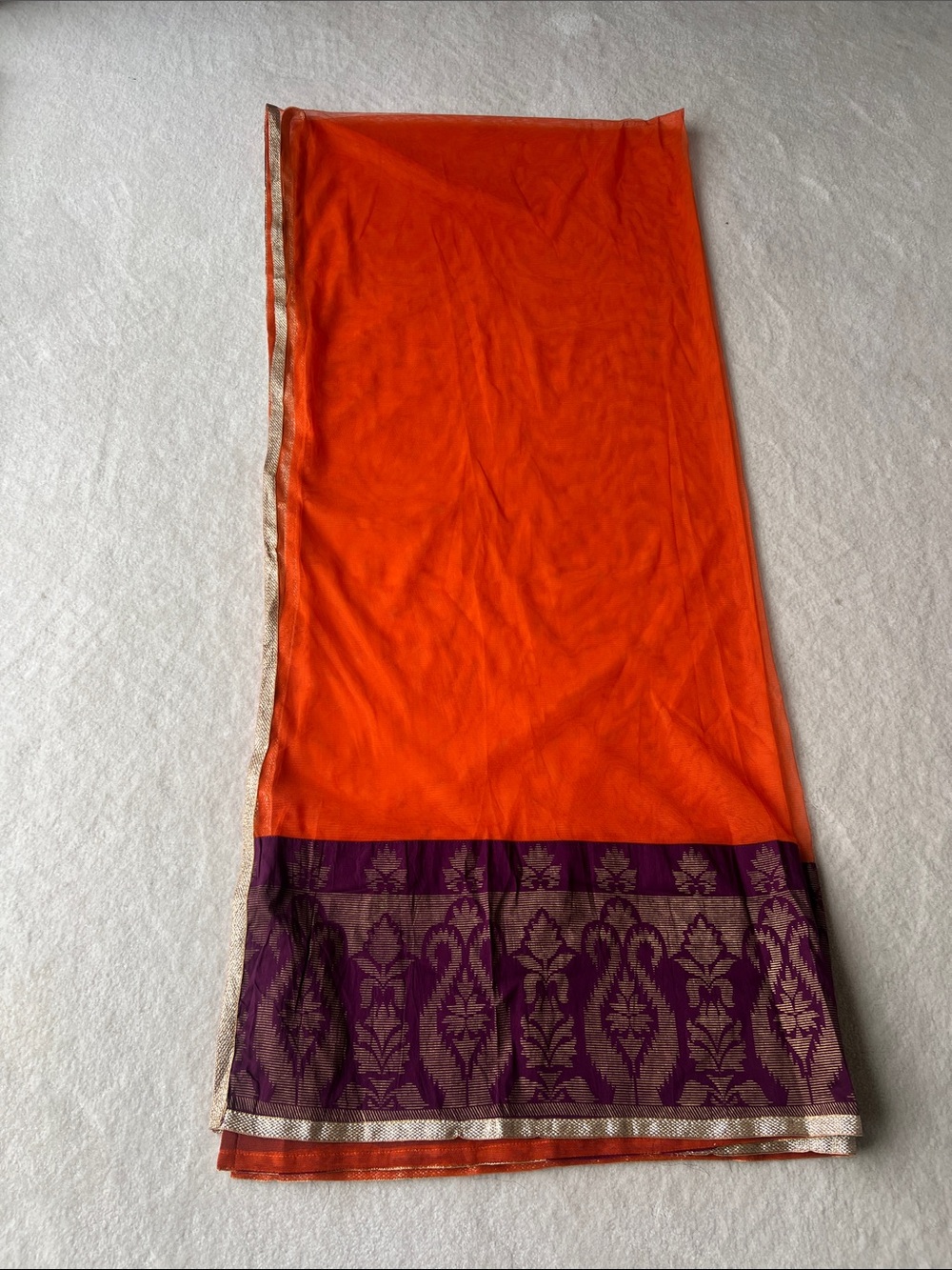 Orange stole with Purple and Gold Border